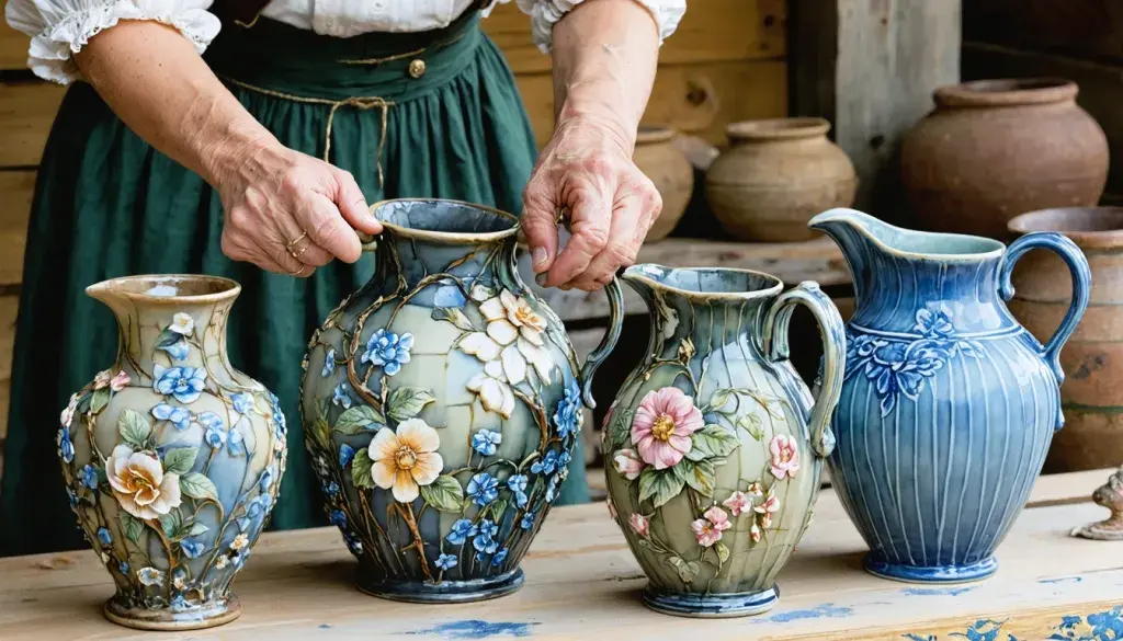 Arabella Walker Crafts Five Memory Jugs from Broken China in Late 1800s South