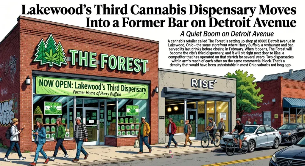 Lakewood's Third Cannabis Dispensary Moves Into a Former Bar on Detroit Avenue